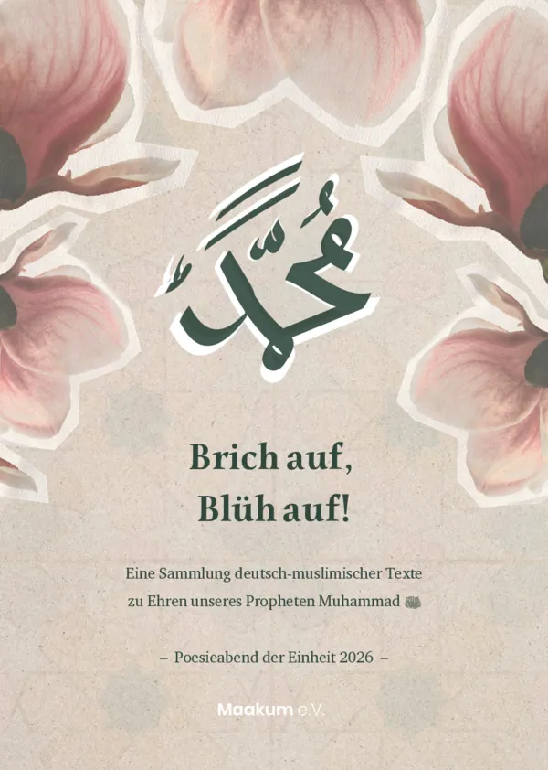 Titelseite des Begleithefts „Brich auf, Blüh’ auf!“ von Maakum e.V.