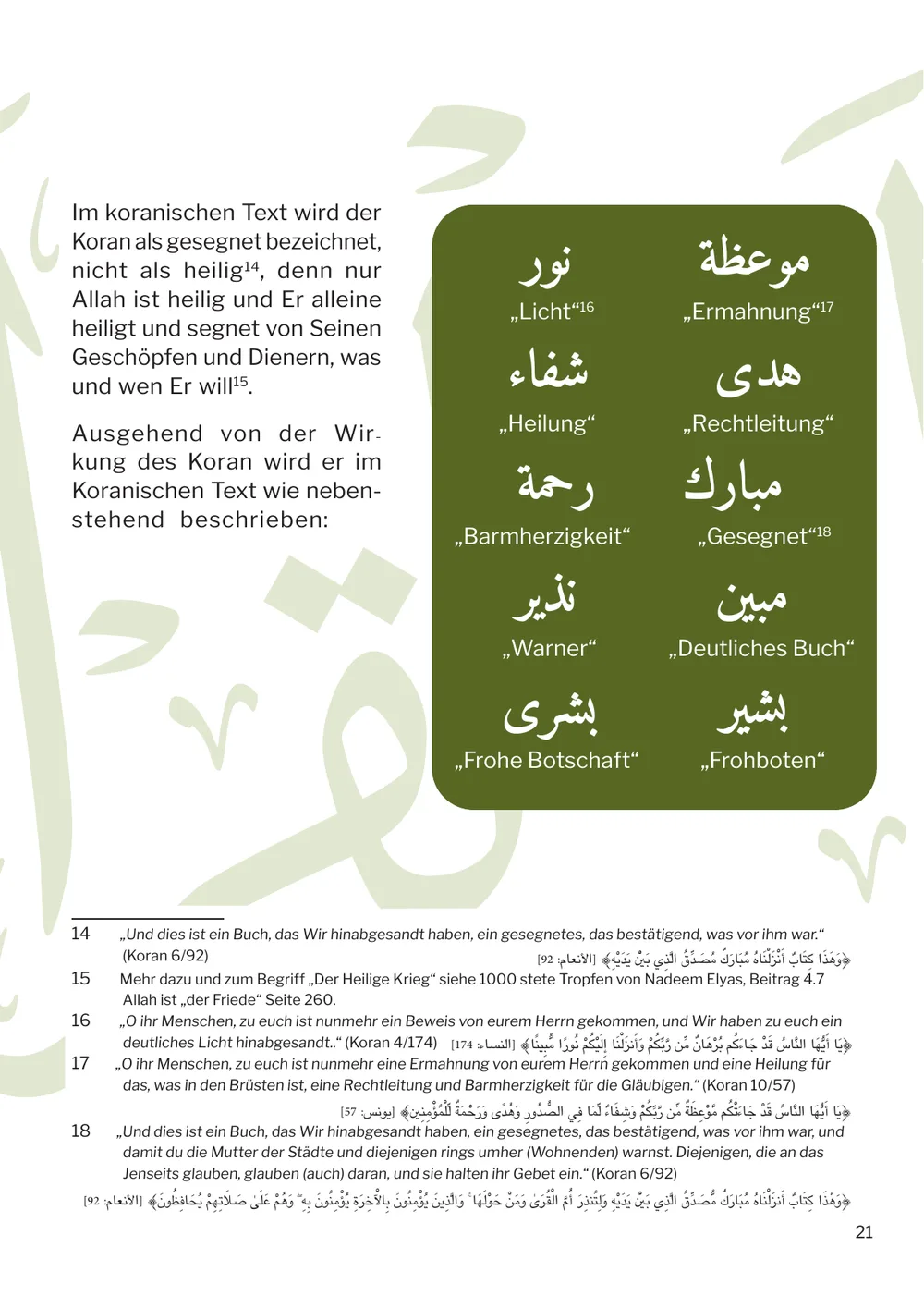 Seite 21 von Begrifflichkeit & richtiger Umgang mit dem Koran