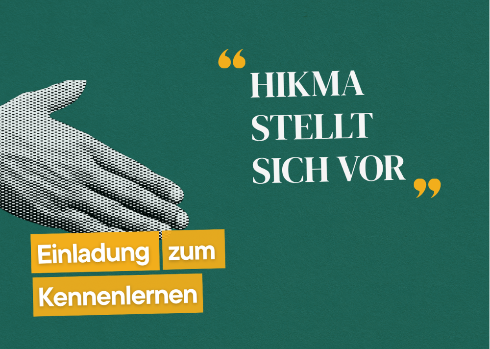 Einladungsgrafik des Hikma-Zentrums zum Kennenlernabend am 6. Oktober 2026 in Berlin