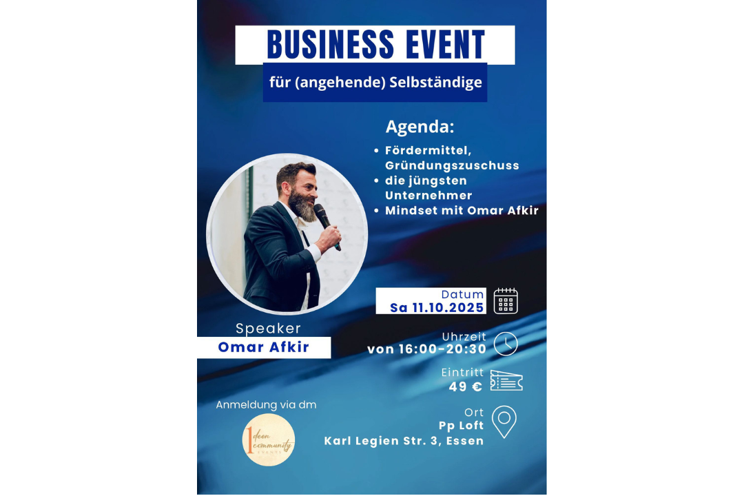 Business Event für (angehende) Selbstständige mit Omar Afkir