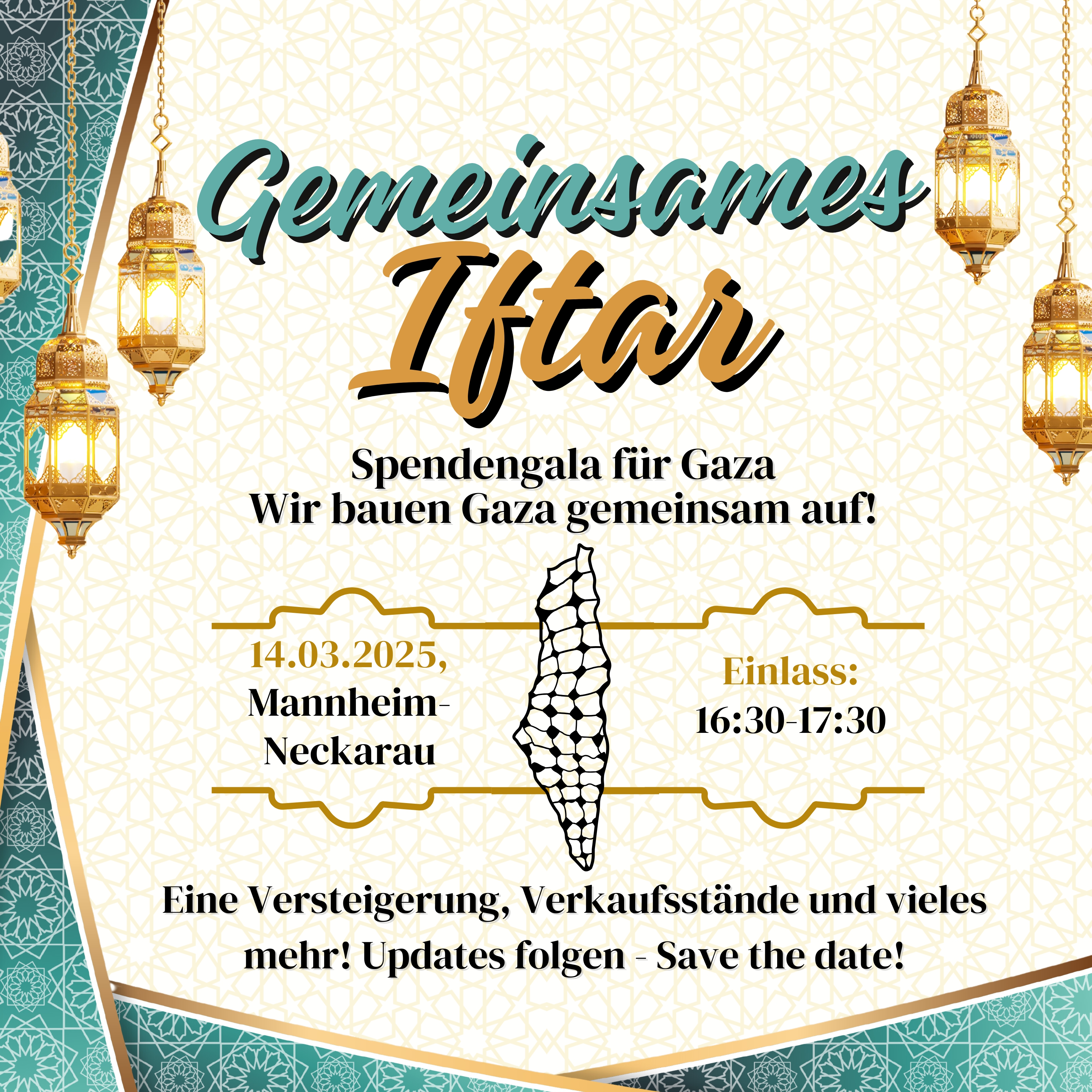 Gemeinsames Iftar und Spendengala „Denk an Gaza 2.0“ in Stadtkreis Mannheim